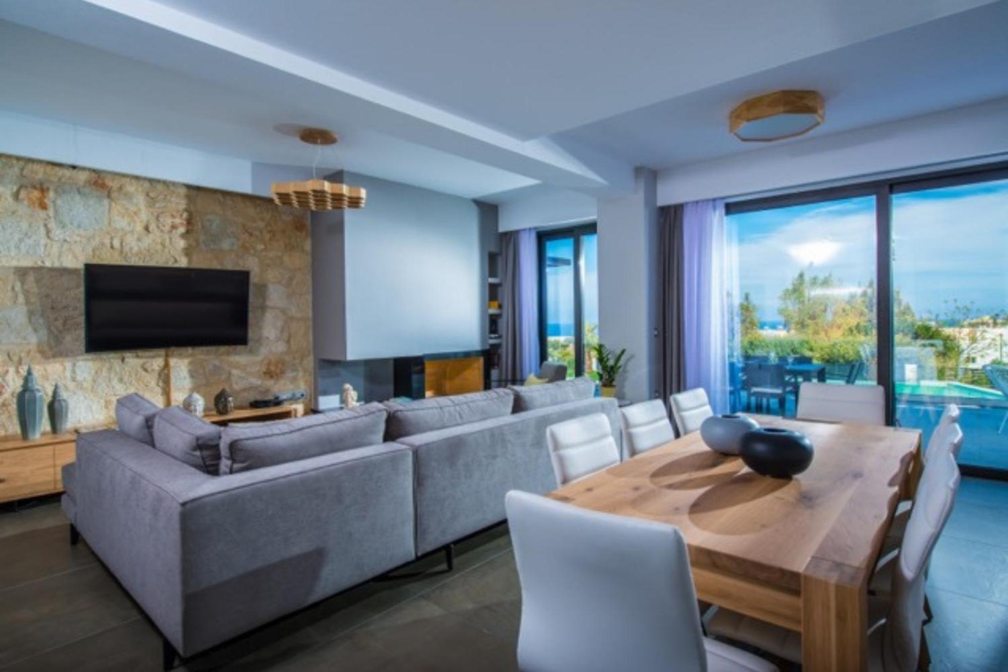 Orama Luxury Villa 4 Bedrooms With Private Pool 헐소니소스 외부 사진